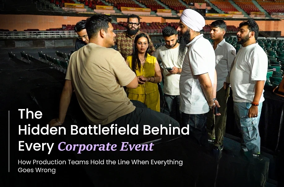 Corporate event stage setup