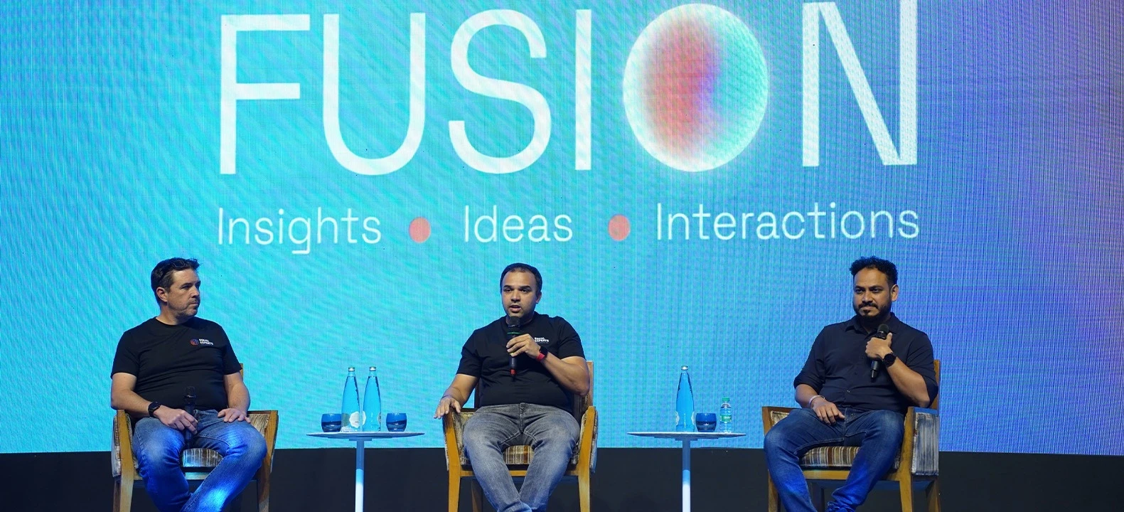 Panel discussion at Fusion event on stage