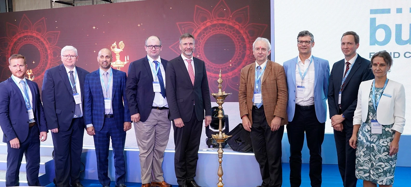 Business conference lamp lighting ceremony.